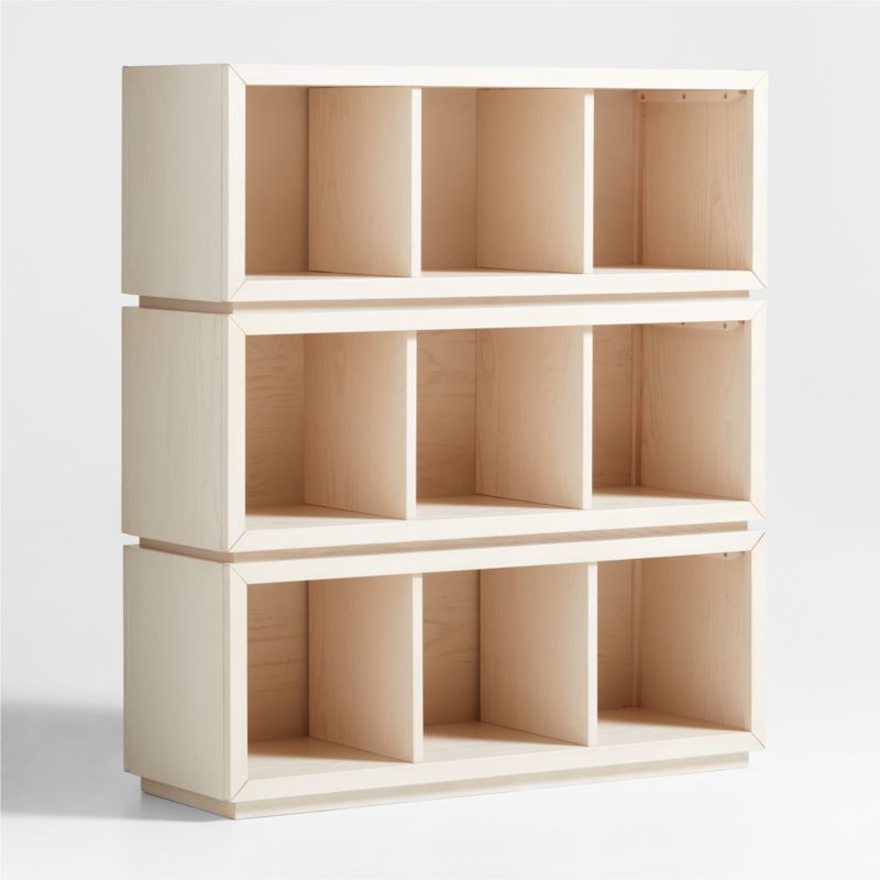 Cade Set of 3 Sunwashed Wood Cube Stackable Bookcases - image 3 of 10