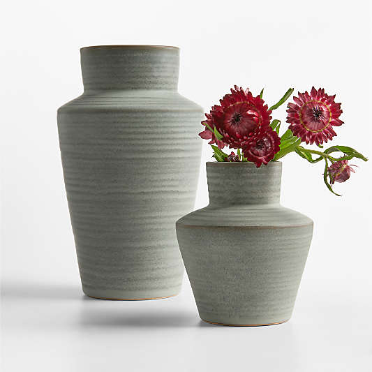 Cadeau Small Green Ceramic Vase 5.5"