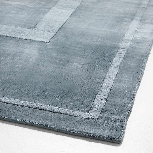 Cadre Viscose Blue Area Rug 8'x10' by Athena Calderone