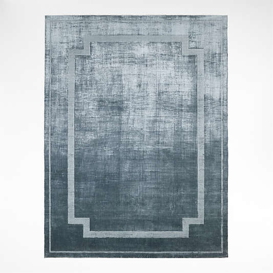 Cadre Viscose Handwoven Blue Area Rug 8'x10' by Athena Calderone