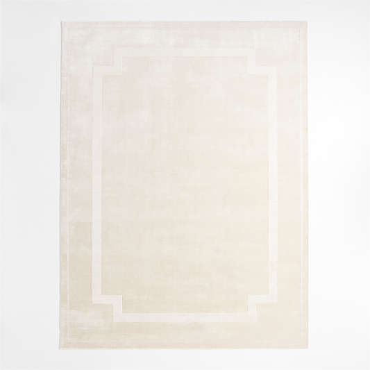 Cadre Viscose Cream Area Rug 6'x9' by Athena Calderone