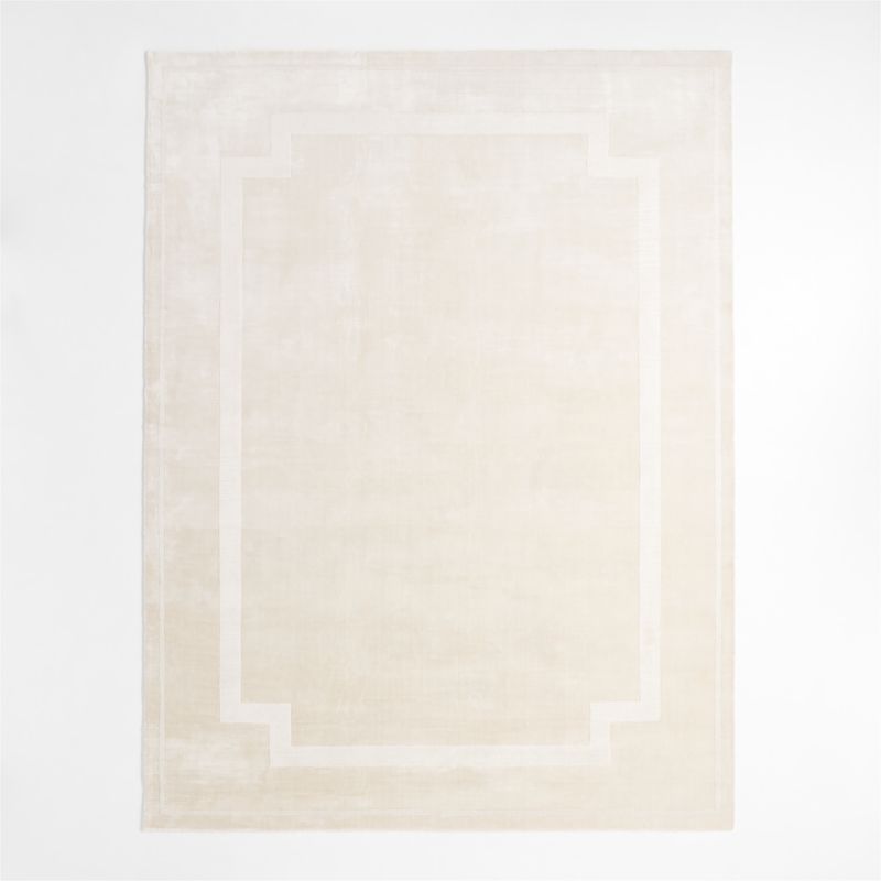 Cadre Viscose Cream Area Rug 6'x9' by Athena Calderone
