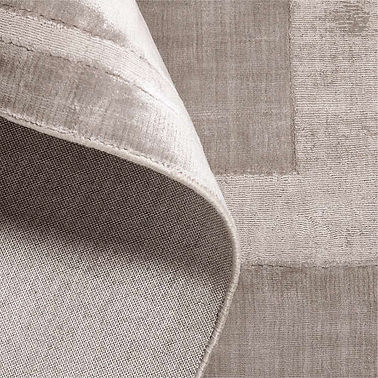 Cadre Viscose Handwoven Taupe Brown Area Rug 9'x12' by Athena Calderone