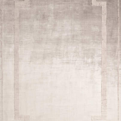 Cadre Viscose Taupe Brown Area Rug 10'x14' by Athena Calderone