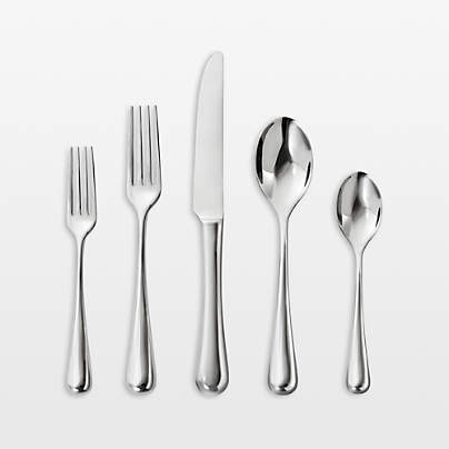 Caesna Air 5-Piece Silver Metallic Place Setting