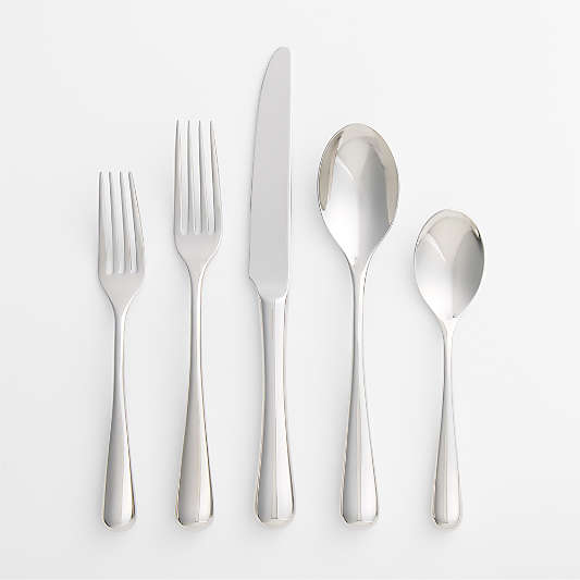 Caesna Air 20-Piece Silver Metallic Flatware Set