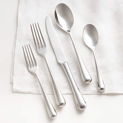 Caesna Air 5-Piece Silver Metallic Place Setting