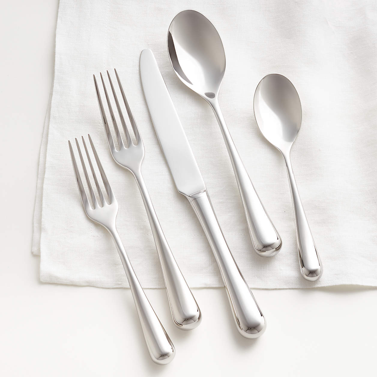 Caesna Air 20-Piece Silver Metallic Flatware Set - Color Air Silver
