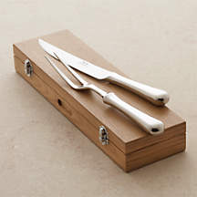 Caesna Mirror 2-Piece Carving Set by Robert Welch + Reviews | Crate & Barrel