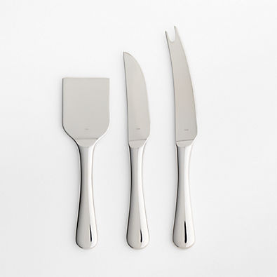 View Caesna Mirror Cheese Knives, Set of 3 details