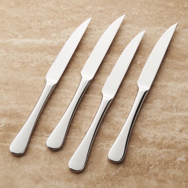 Caesna Mirror Steak Knives, Set of 4