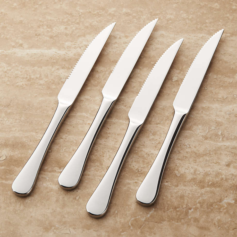 Caesna Mirror Steak Knives, Set of 4