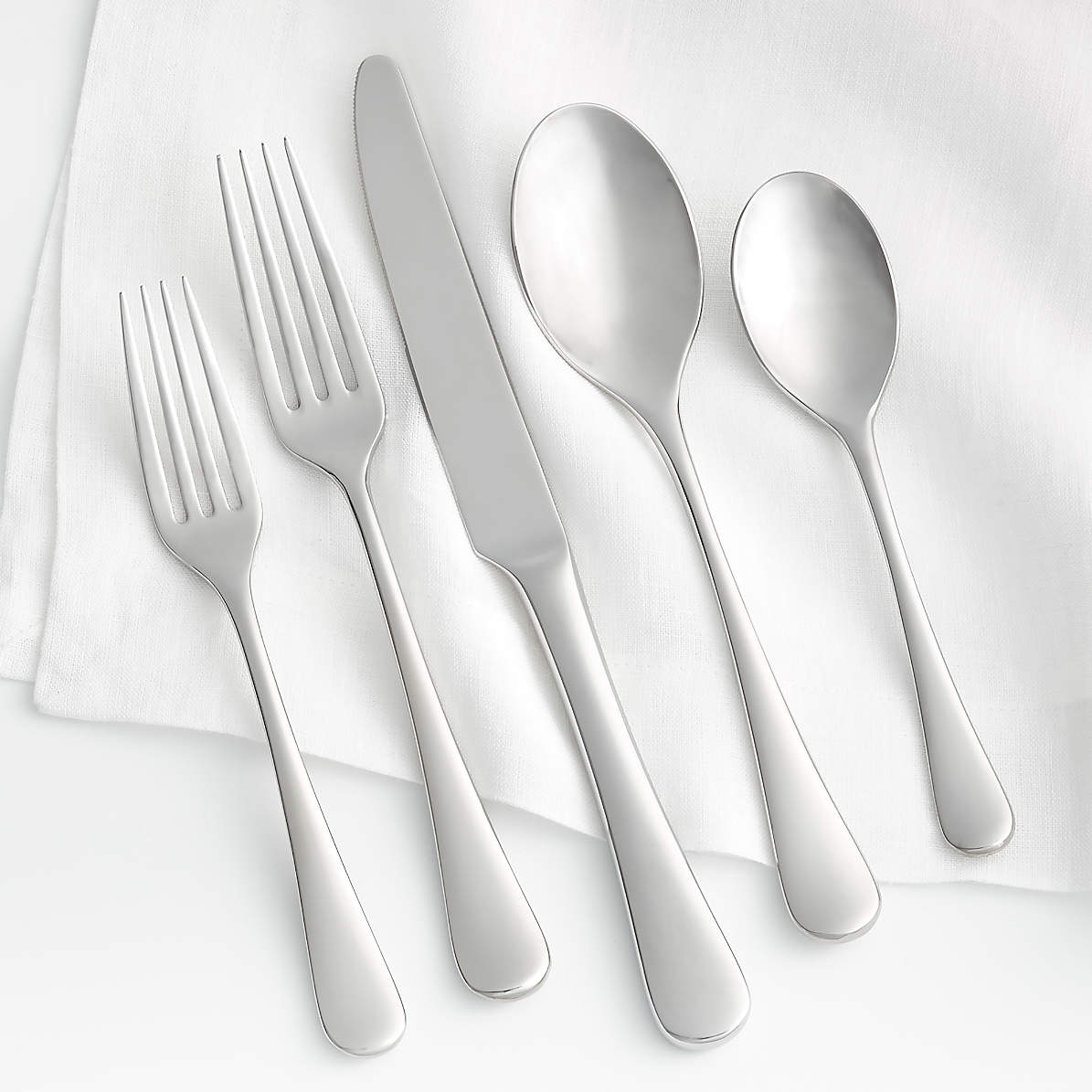 Caesna Mirror 20 Piece Flatware Set Reviews Crate And Barrel