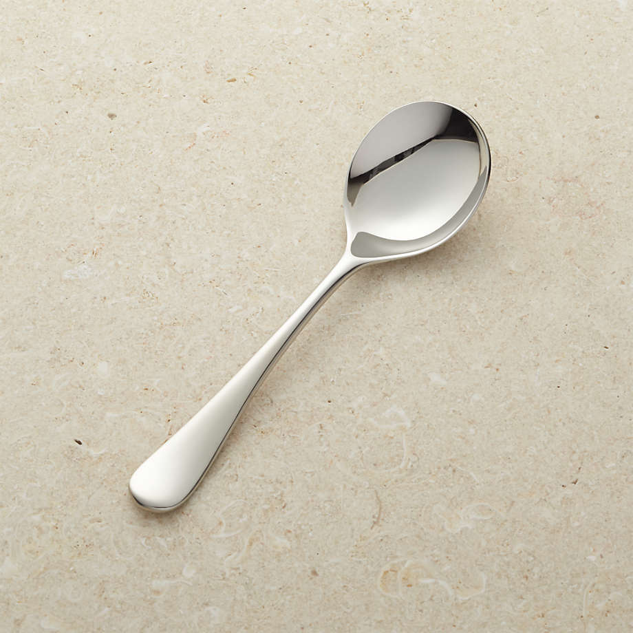 Caesna Mirror Round Soup Spoon by Robert Welch + Reviews | Crate & Barrel