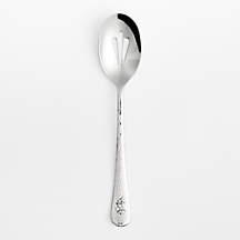 Caesna Texture Slotted Serving Spoon + Reviews | Crate & Barrel