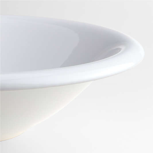 Caesna White 12" Stoneware Serving Bowl