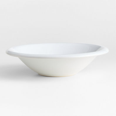 View Caesna White 12" Stoneware Serving Bowl details