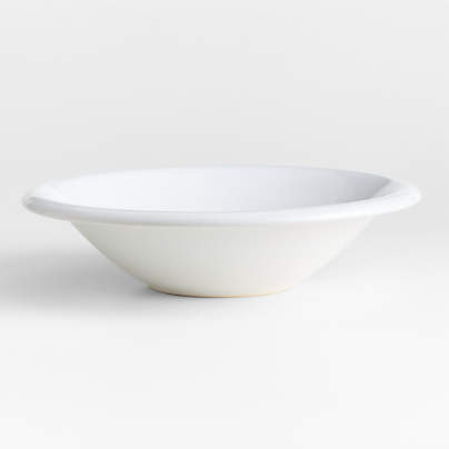 Caesna White 12" Stoneware Serving Bowl