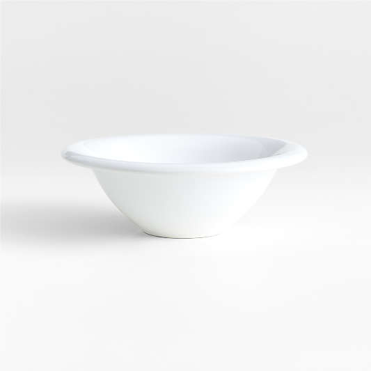 Caesna White Stoneware Cereal Bowls, Set of 8