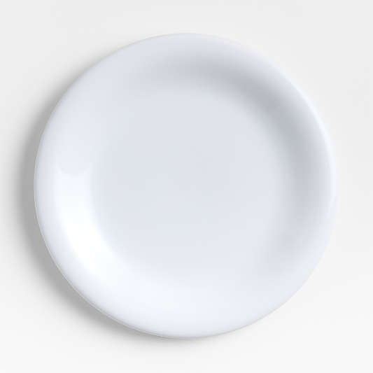 Caesna White Stoneware Dinner Plates, Set of 8