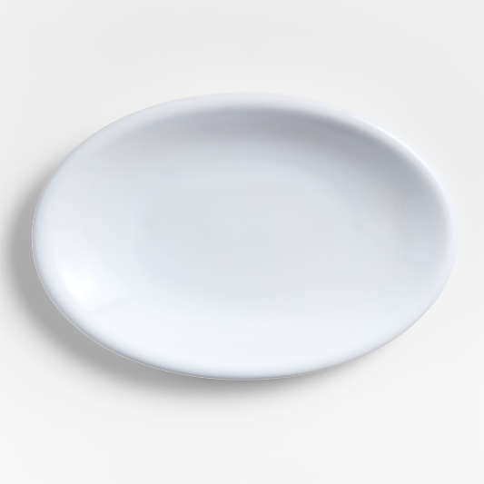 Caesna White Oval Stoneware Platter