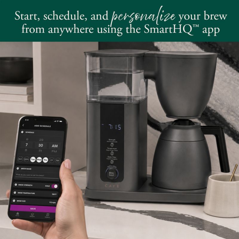 CAFÉ ™ Matte Black 10-Cup Drip Coffee Maker with Thermal Carafe - image 1 of 10
