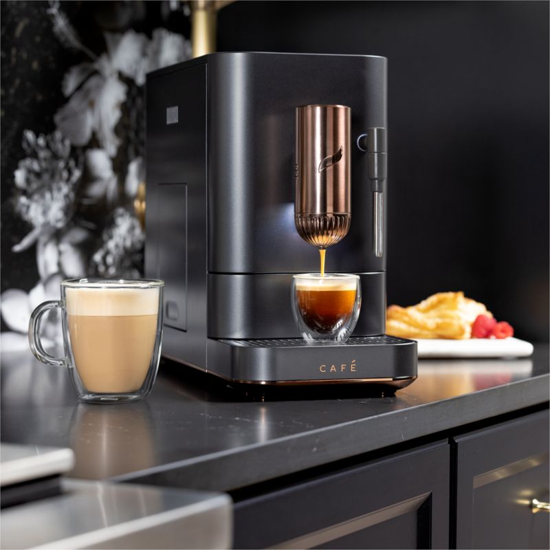 GE Cafe Matte Black Affetto Automatic Espresso Machine + Reviews ...