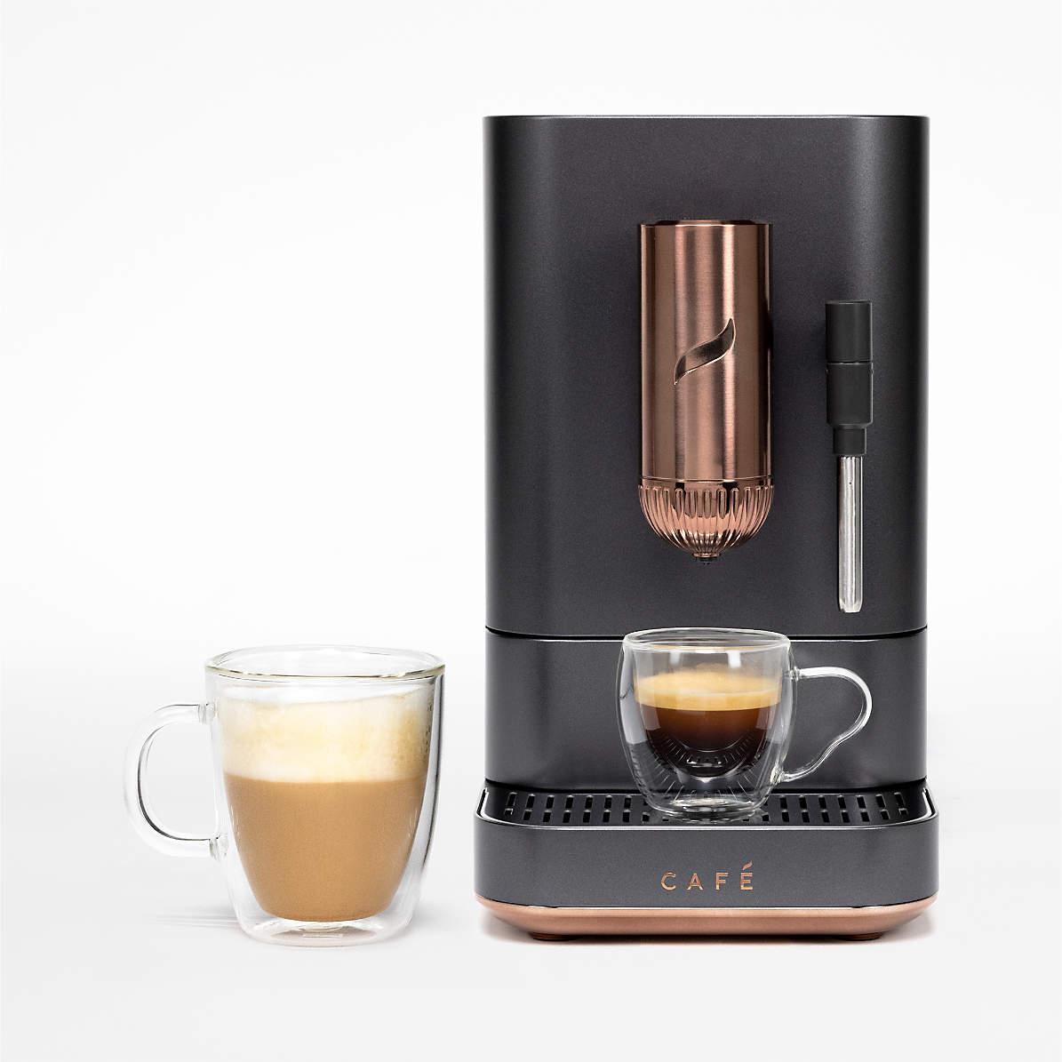 GE Cafe Matte Black Affetto Automatic Espresso Machine + Reviews | Crate &