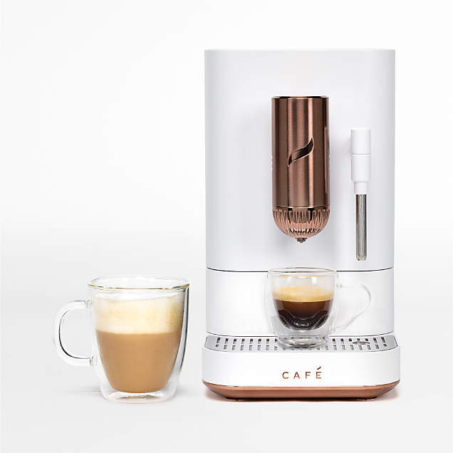 Smeg Matte White Fully Automatic Coffee and Espresso Machine with Milk Frother