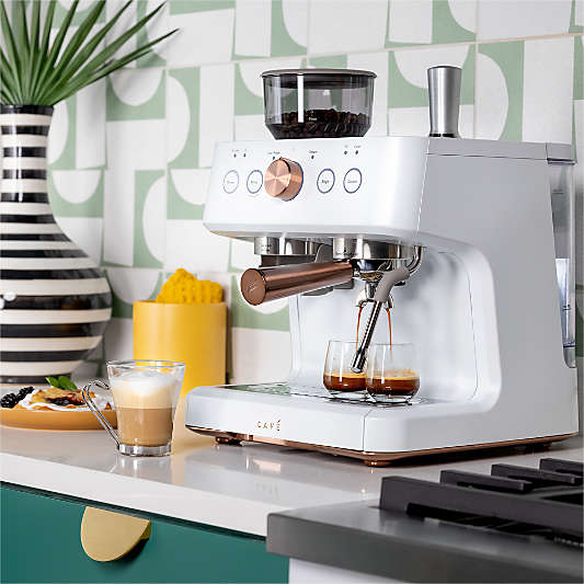 CAFÉ ™ Matte White Bellissimo Semi-Automatic Espresso Machine