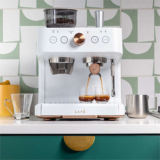 Café ™ Matte White Bellissimo Semi-Automatic Espresso Machine