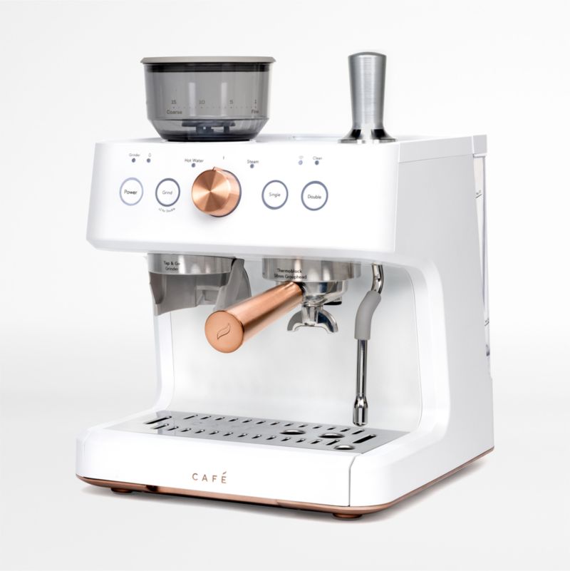 Café ™ Matte White Bellissimo Semi-Automatic Espresso Machine - image 6 of 5