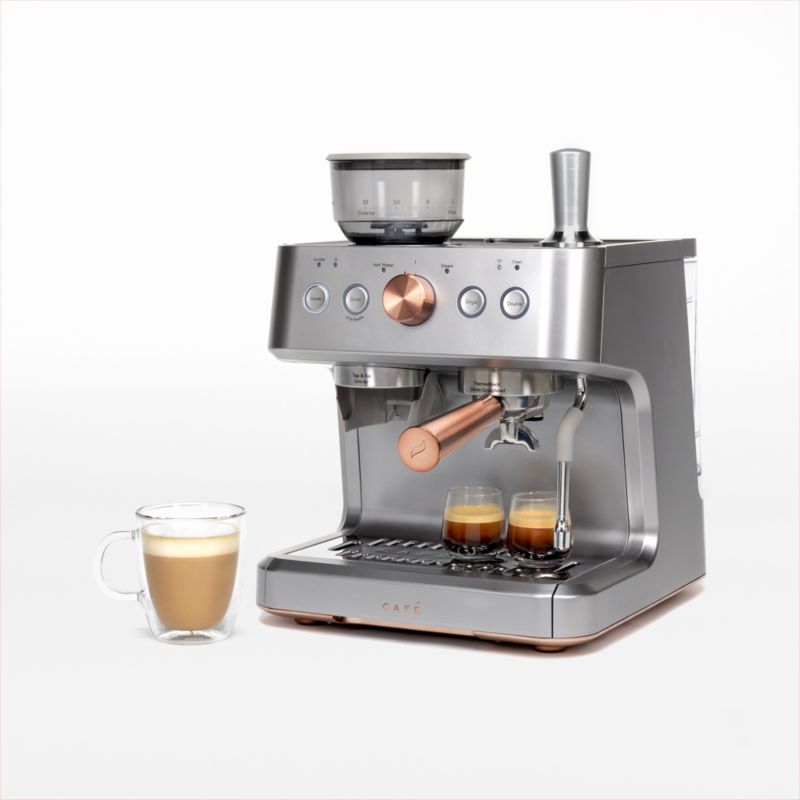 GE Cafe Stainless Steel Bellissimo Semi-Automatic Espresso Machine ...