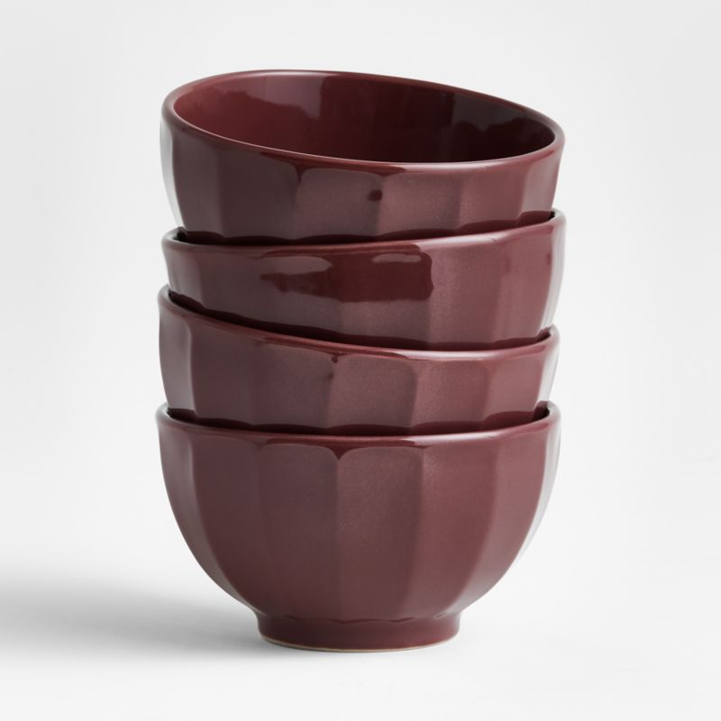 Cafe Cider Burgundy Cereal Bowl