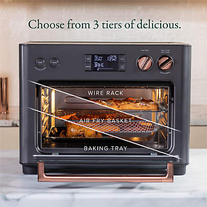 GE Cafe Couture Stainless Steel Air Fryer Toaster Oven + Reviews, Crate &  Barrel