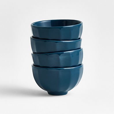 View Cafe Dark Teal Mini Bowls, Set of 4 details