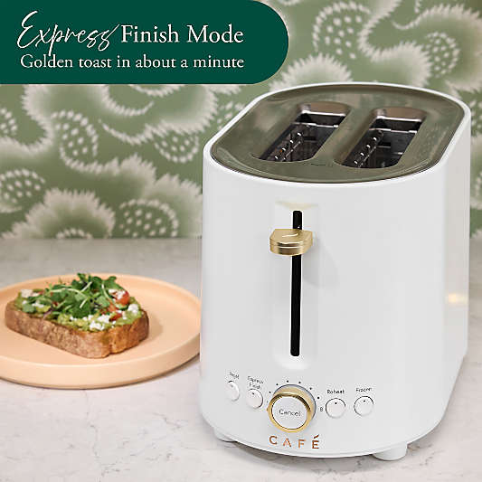 CAFÉ ™ Express Finish Matte White 2-Slice Toaster