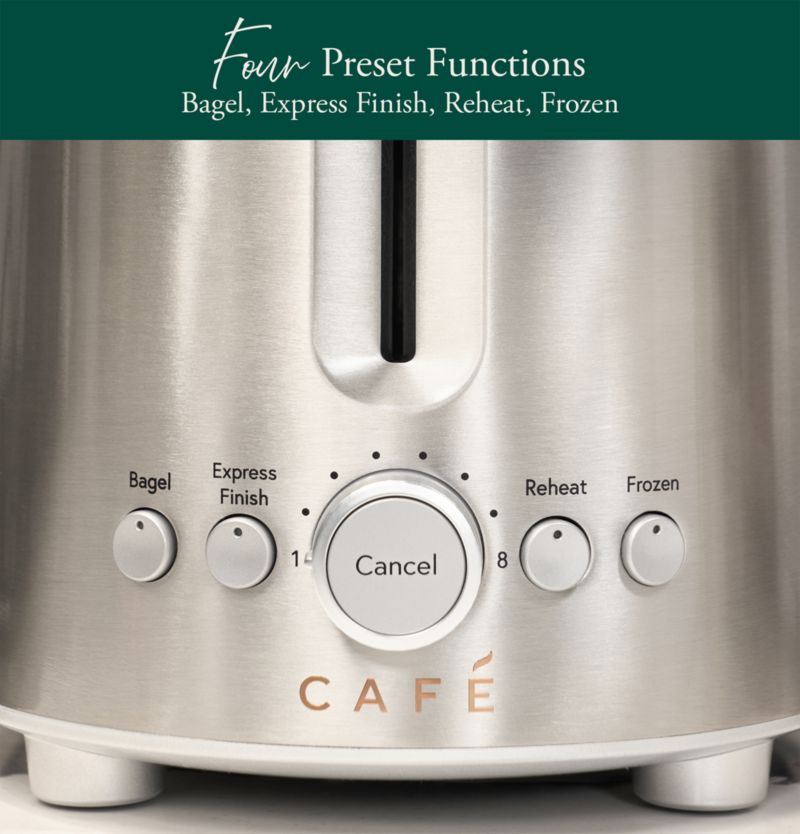 CAFÉ ™ Express Finish Stainless Steel 2-Slice Toaster - image 5 of 10