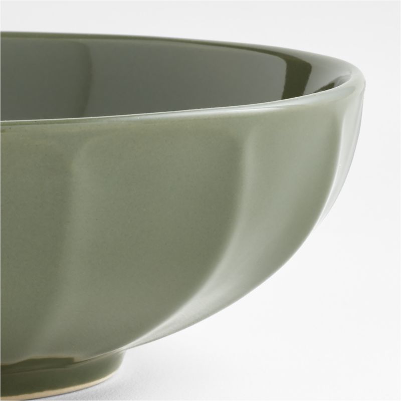 Cafe Olive Green Low Bowl