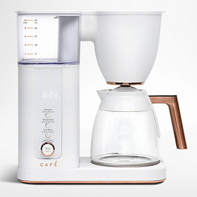 View Café ™ Matte White 10-Cup Drip Coffee Maker with Glass Carafe details