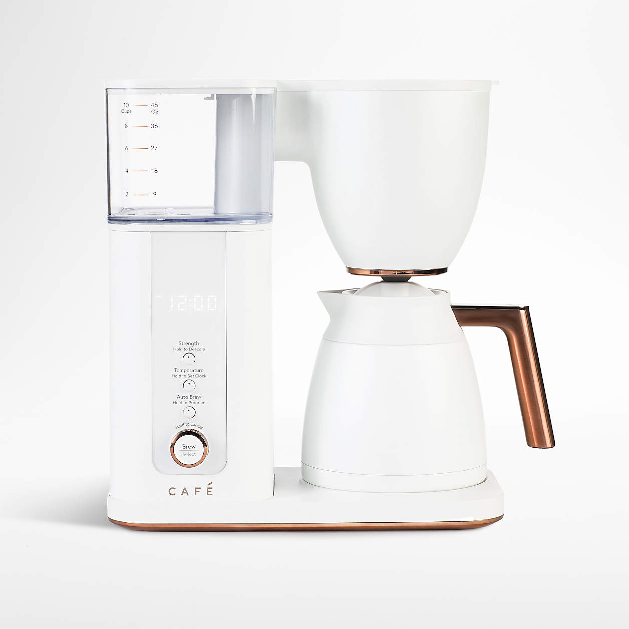 GE Cafe Matte White 10Cup Drip Coffee Maker with Thermal Carafe + Reviews Crate & Barrel