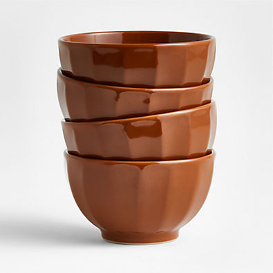 View Cafe Spice Orange Bowls, Set of 4 details
