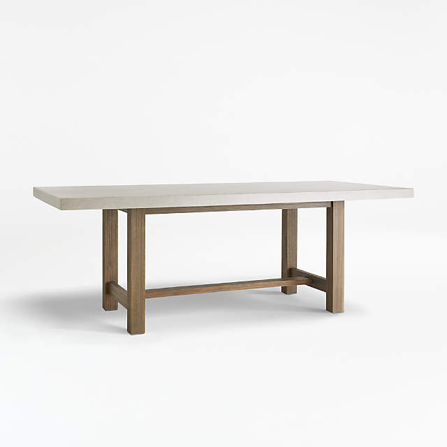 Caicos Cement Top Dining Table Reviews Crate And Barrel Caicos Cement Top Dining Table, Concrete Top Patio Table