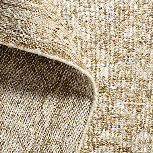 Cairo Wool Blend Traditional Handwoven Gold Area Rug 8'x10'