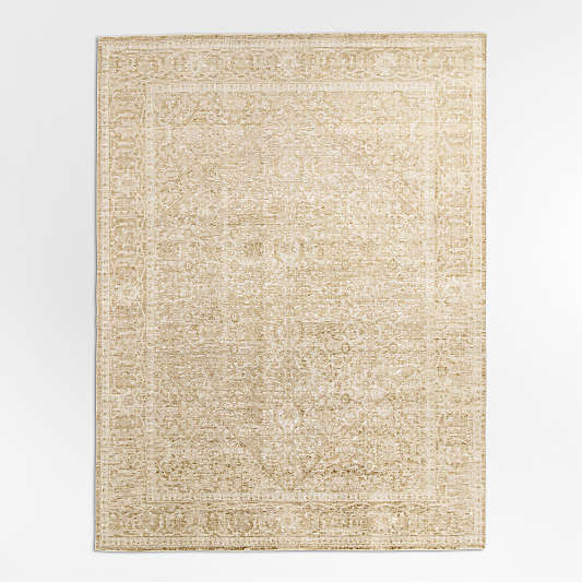 Cairo Wool Blend Traditional Handwoven Gold Area Rug