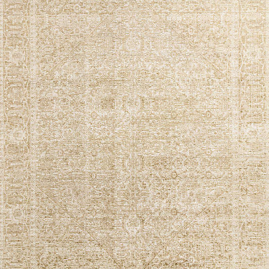 Cairo Wool Blend Traditional Handwoven Gold Area Rug