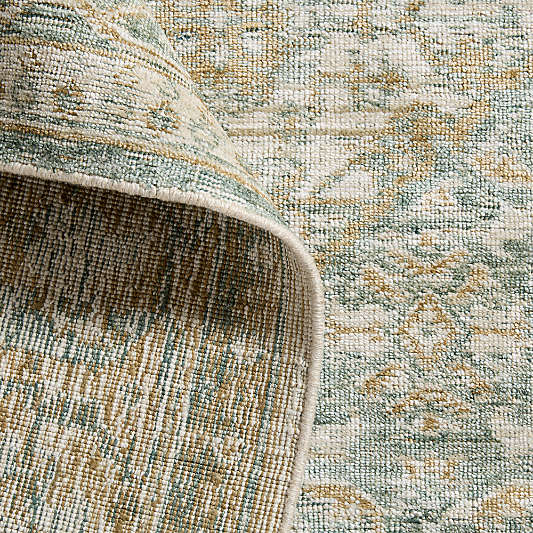 Cairo Wool Blend Traditional Green Area Rug 12'x15'