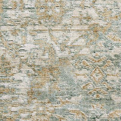 Cairo Wool Blend Traditional Handwoven Green Area Rug 10'x14'