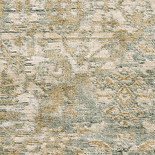 Cairo Wool Blend Traditional Handwoven Green Area Rug 6'x9'