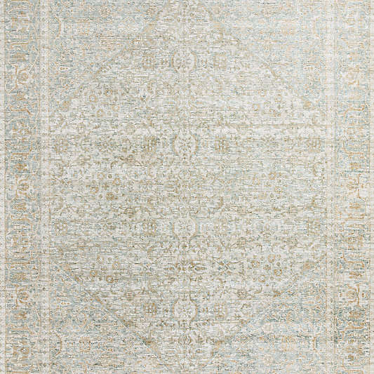 Cairo Wool Blend Traditional Green Area Rug